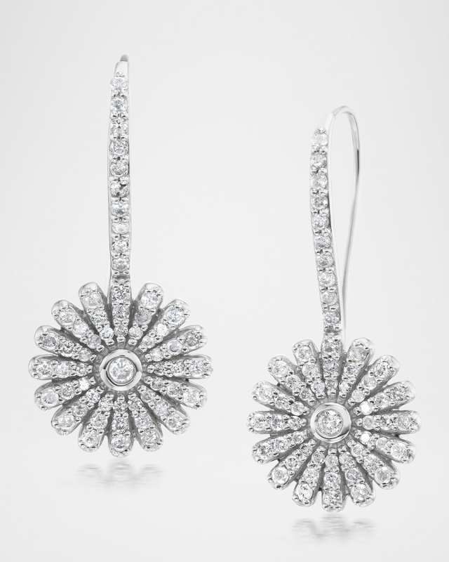 Diamond Daisy Drop Earrings